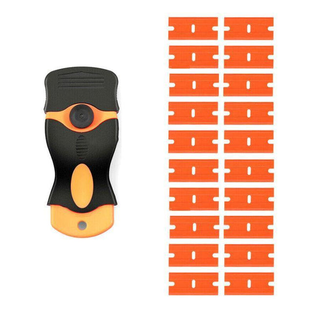 Plastic Razor Blade Scraper or Replacement Blades 10/20/30/50/100PCS Cleaning Tool - 1X Plastic Scraper.
