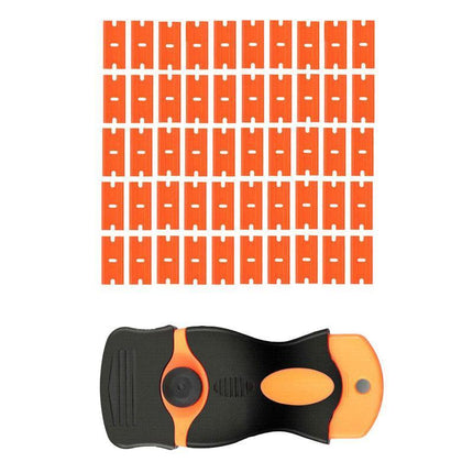 Plastic Razor Blade Scraper or Replacement Blades 10/20/30/50/100PCS Cleaning Tool - 1X Plastic Scraper.
