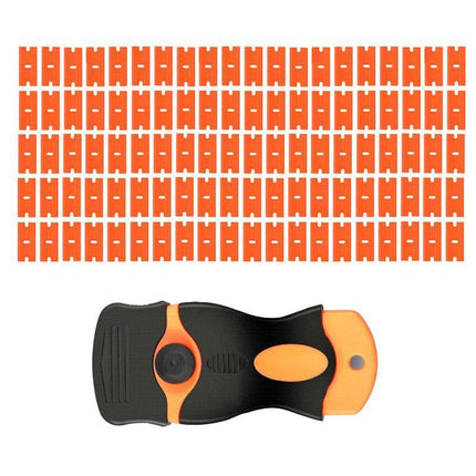 Plastic Razor Blade Scraper or Replacement Blades 10/20/30/50/100PCS Cleaning Tool - 1X Plastic Scraper.