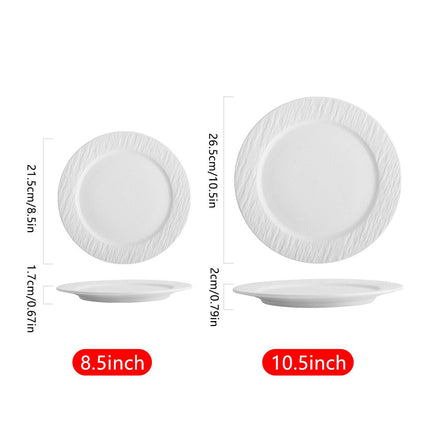 Ceramic Steak Vegetable Dessert Salad Plate Home Dinner Plate Kitchen Dining - 10.5inch.