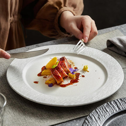 Ceramic Steak Vegetable Dessert Salad Plate Home Dinner Plate Kitchen Dining - 10.5inch.