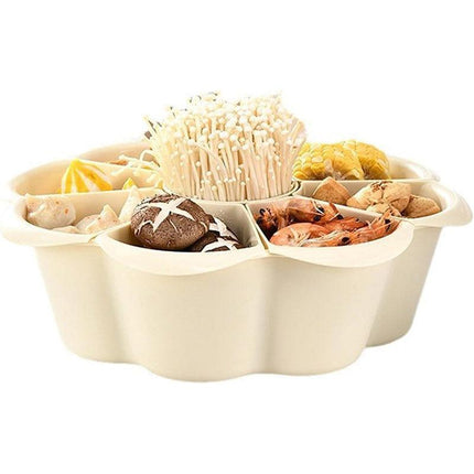 Multifunctional Hot Pot Platter 9 Grid Serving Dish Vegetable Snack Plate Tray.
