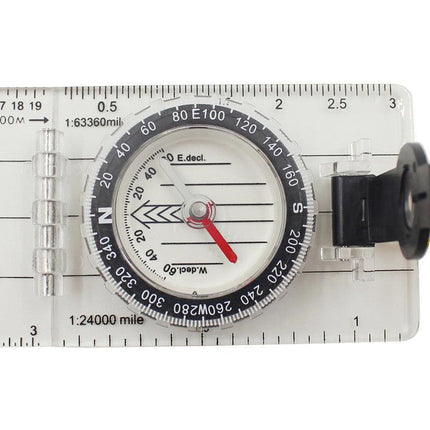 Baseplate Pocket Compass Military Orienteering Hiking Camping Maps Lensatic Army.