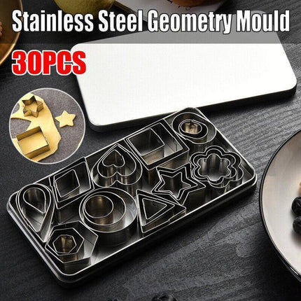 30X Polymer Clay Cutter Stainless Steel Geometry Pottery Tool Cutting Mould Diy.
