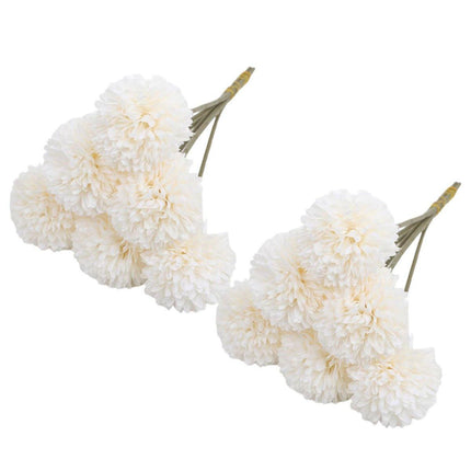 12pcs Artificial Dandelion Fake Flower Simulation Arrangement Desktop Decoration - Pink.