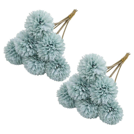 12pcs Artificial Dandelion Fake Flower Simulation Arrangement Desktop Decoration - Pink.