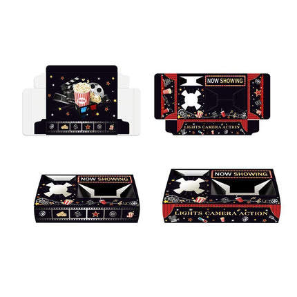 24 PCS Movie Night Snack Trays Popcorn Food Drink Holder Cinema Party Supplies - 24pcs-BM006.