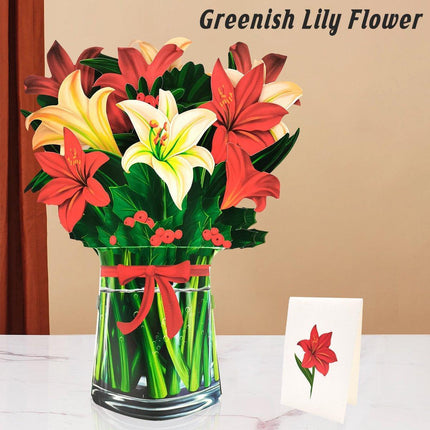 New Style 3D Pop Up Cards Paper Flower Bouquet Greeting Card for All Occasions - Poppy.