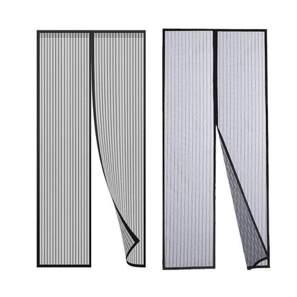 Striped Screen Door Curtain Mesh with Auto Close for Insect Protection and Ventilation - 100*210cm.