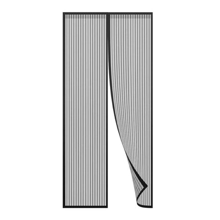 Striped Screen Door Curtain Mesh with Auto Close for Insect Protection and Ventilation - 100*210cm.