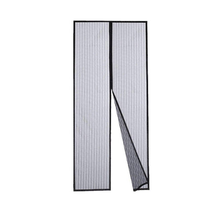 Striped Screen Door Curtain Mesh with Auto Close for Insect Protection and Ventilation - 100*210cm.