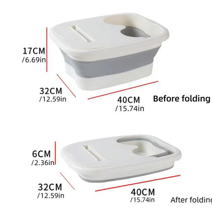 Foldable Foot Tub Portable Large Capacity Foot Basin for Home Bathroom Spa and Travel - Green.