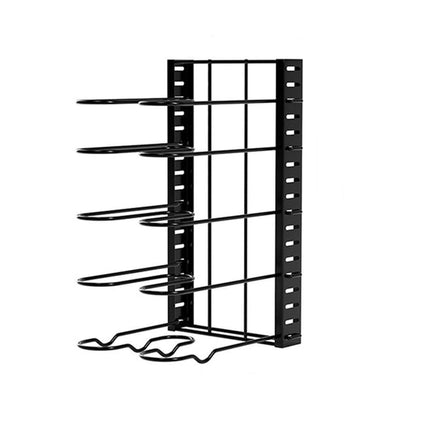 Multi-Layer Vertical Pot Lid Storage Rack Folding Kitchen Countertop Organizer - 8th-Floor.