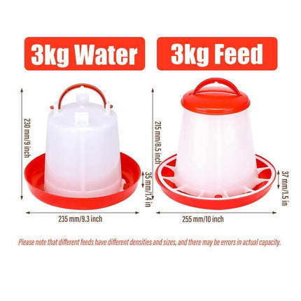 Durable Poultry Feeder and Waterer for Chicken and Chook Farming Use - Waterer.