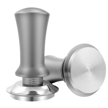 Adjustable Coffee Tamper with Scale Constant Pressure Espresso Powder Press Tool - Black-58mm.