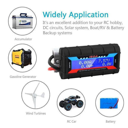150A Digital LCD Amp Watt Meter Power Analyser Solar Caravan.
