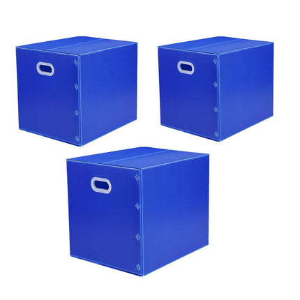 Large Capacity Waterproof Plastic Storage Box Foldable Moving Organizer Durable - 70x50x50cm.