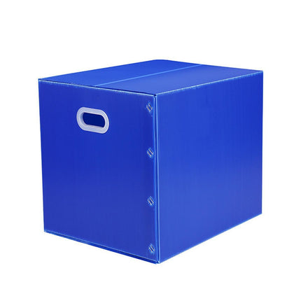 Large Capacity Waterproof Plastic Storage Box Foldable Moving Organizer Durable - 70x50x50cm.