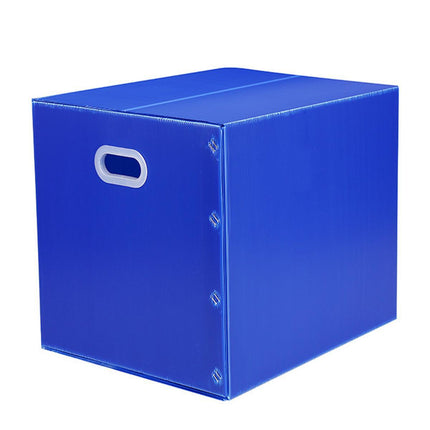 Large Capacity Waterproof Plastic Storage Box Foldable Moving Organizer Durable - 70x50x50cm.