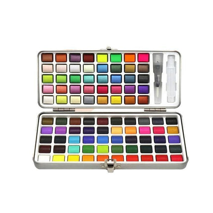 12-90 Watercolour Paint Set With Brush Painting Water Colour Kits - 50 Colours.