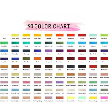 12-90 Watercolour Paint Set With Brush Painting Water Colour Kits - 50 Colours.