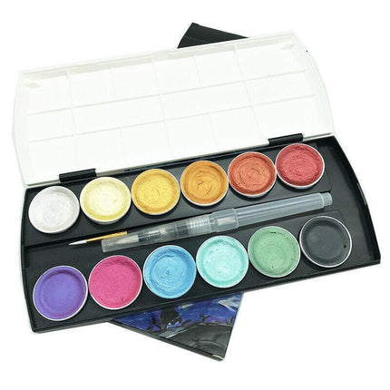 12-90 Watercolour Paint Set With Brush Painting Water Colour Kits - 50 Colours.