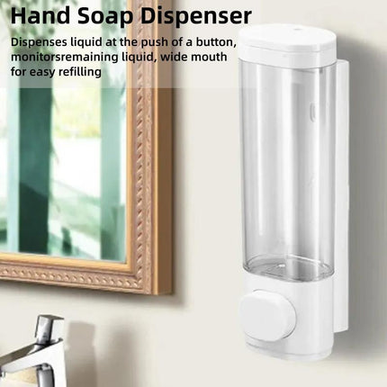 Wall Mounted Soap Dispenser Manual Press Shower Gel Bottle for Hand Sanitizer.