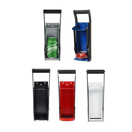 Can Crusher 12/16oz Beer Smasher Aluminium Recycling Wall Mount Bottle Opener - White.