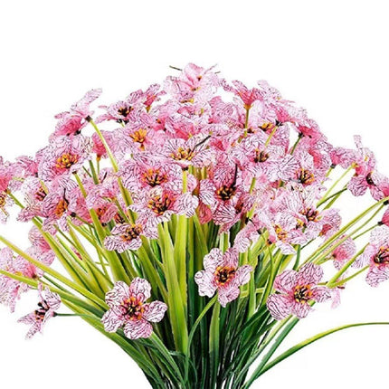 12pcs Artificial Flowers Set for Home Decor Wedding Party Fake Floral Decor - Purple.