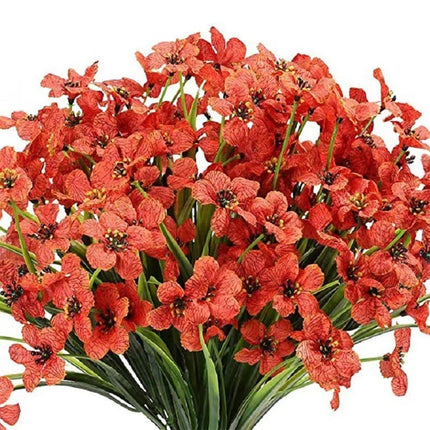 12pcs Artificial Flowers Set for Home Decor Wedding Party Fake Floral Decor - Purple.