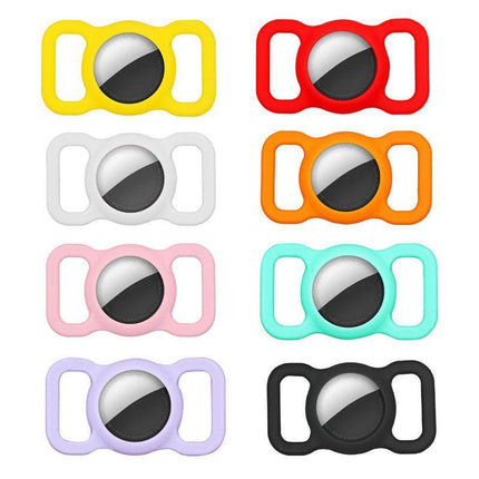 Silicone Collar Attachment Case Compatible with Tracking Device for Pets - Red.