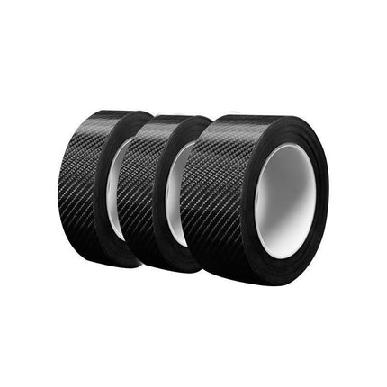 3PCS 3m Carbon Fiber Car Sticker Door Sill Anti-Scratch Tape DIY Protection Film.