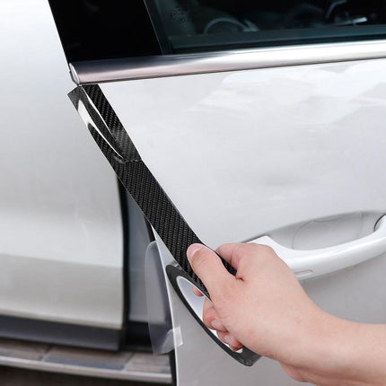3PCS 3m Carbon Fiber Car Sticker Door Sill Anti-Scratch Tape DIY Protection Film.