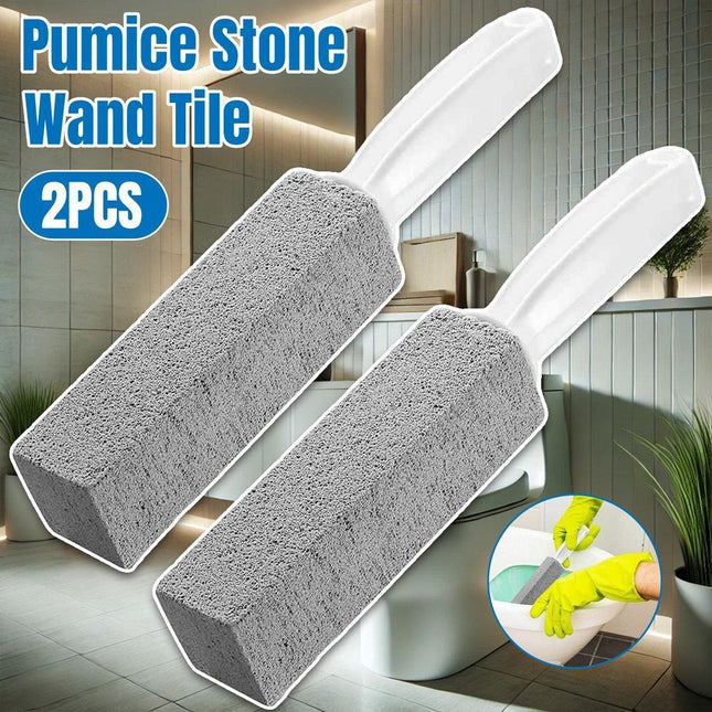 Pumice Stone Wand Tile Cleaning Stains Brush Cleaner Tool Toilet Bowl Bathtub.