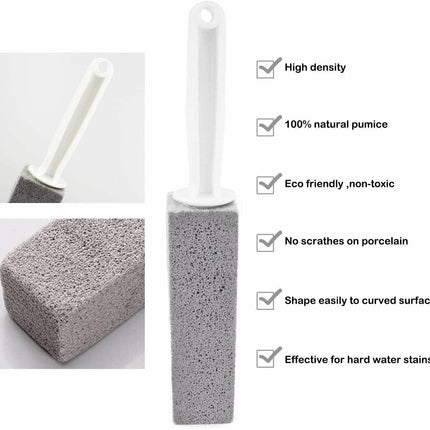 Pumice Stone Wand Tile Cleaning Stains Brush Cleaner Tool Toilet Bowl Bathtub.