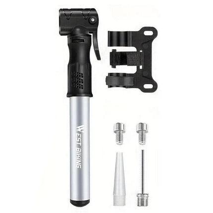 Portable Bicycle Pump Mini Inflatable Tube Pump Tire Inflator for Bike Cycling - Black.