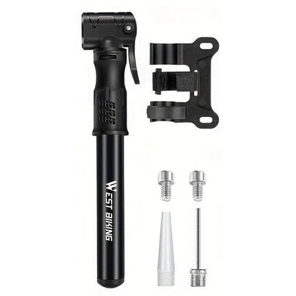 Portable Bicycle Pump Mini Inflatable Tube Pump Tire Inflator for Bike Cycling - Black.