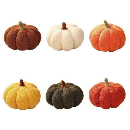 Soft Plush Pumpkin Pillow Cushion Sofa Living Room Bay Window Decor Indoor Toy - Orange.