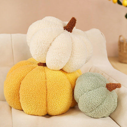 Soft Plush Pumpkin Pillow Cushion Sofa Living Room Bay Window Decor Indoor Toy - Orange.