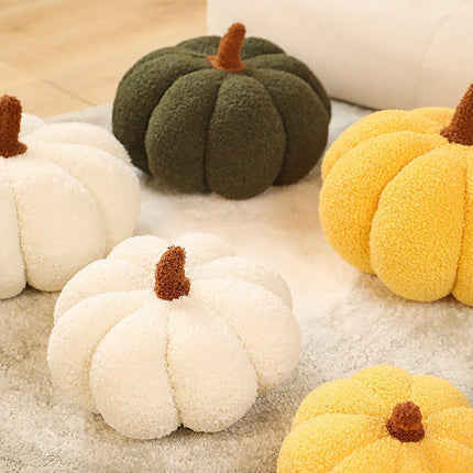 Soft Plush Pumpkin Pillow Cushion Sofa Living Room Bay Window Decor Indoor Toy - Orange.
