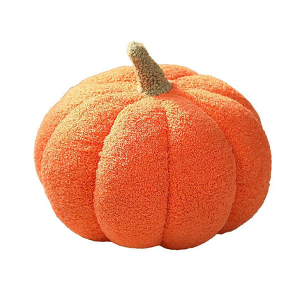 Soft Plush Pumpkin Pillow Cushion Sofa Living Room Bay Window Decor Indoor Toy - Orange.