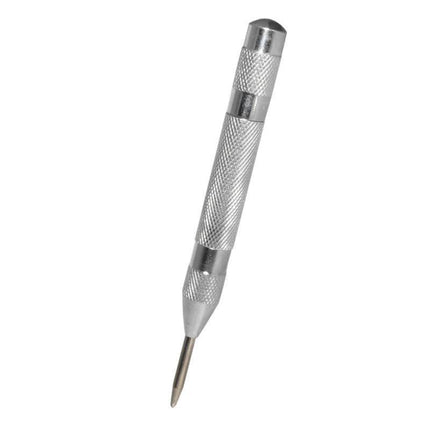 130mm Spring Loaded Centre Punch Automatic Brass Marking Tool Heavy Duty - Yellow.