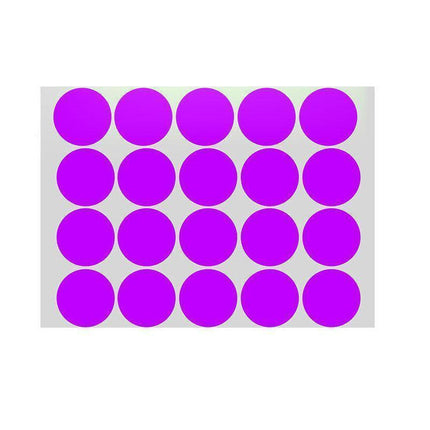 Purple Assorted Sizes Colour Sticker Dots Adhesive Round Labels Circular Spot Scrapbook - 13mm*132 Dots.