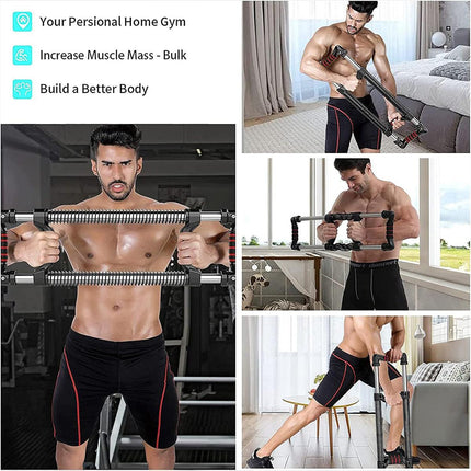 Arm Trainer Pull Press Bar 100kg Resistance Chest Abdomen Home Fitness Equipment.