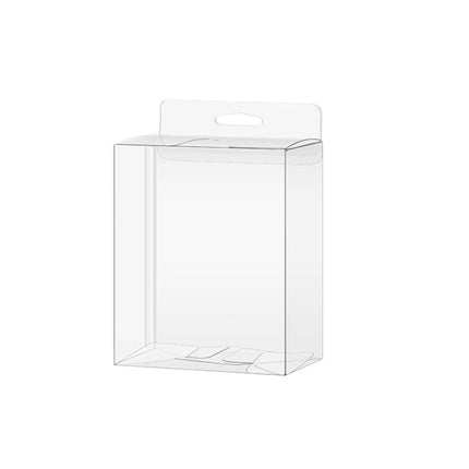 50pcs Transparent Gift Boxes with Hooks Clear Packaging Storage Containers - 7x2.5x15cm.