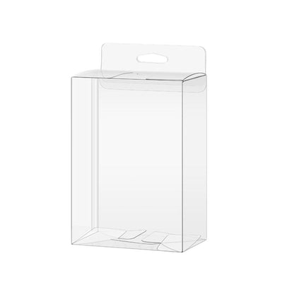 50pcs Transparent Gift Boxes with Hooks Clear Packaging Storage Containers - 7x2.5x15cm.