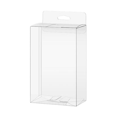 50pcs Transparent Gift Boxes with Hooks Clear Packaging Storage Containers - 7x2.5x15cm.