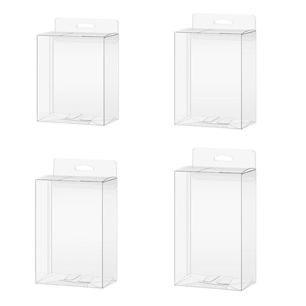 50pcs Transparent Gift Boxes with Hooks Clear Packaging Storage Containers - 9x5x12cm.