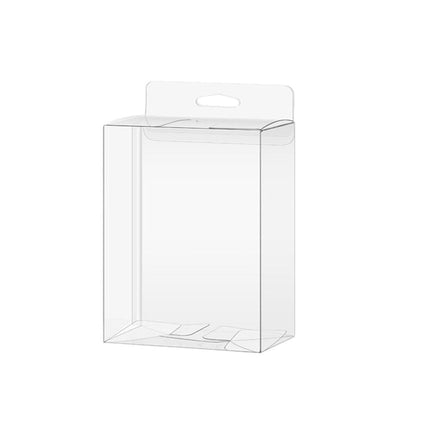 50pcs Transparent Gift Boxes with Hooks Clear Packaging Storage Containers - 9x5x12cm.