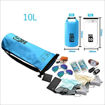 Yellow Waterproof Bag Dry Sack Fishing Camping Canoeing Outdoor 2/5/10/15/20/30 L - 10L.